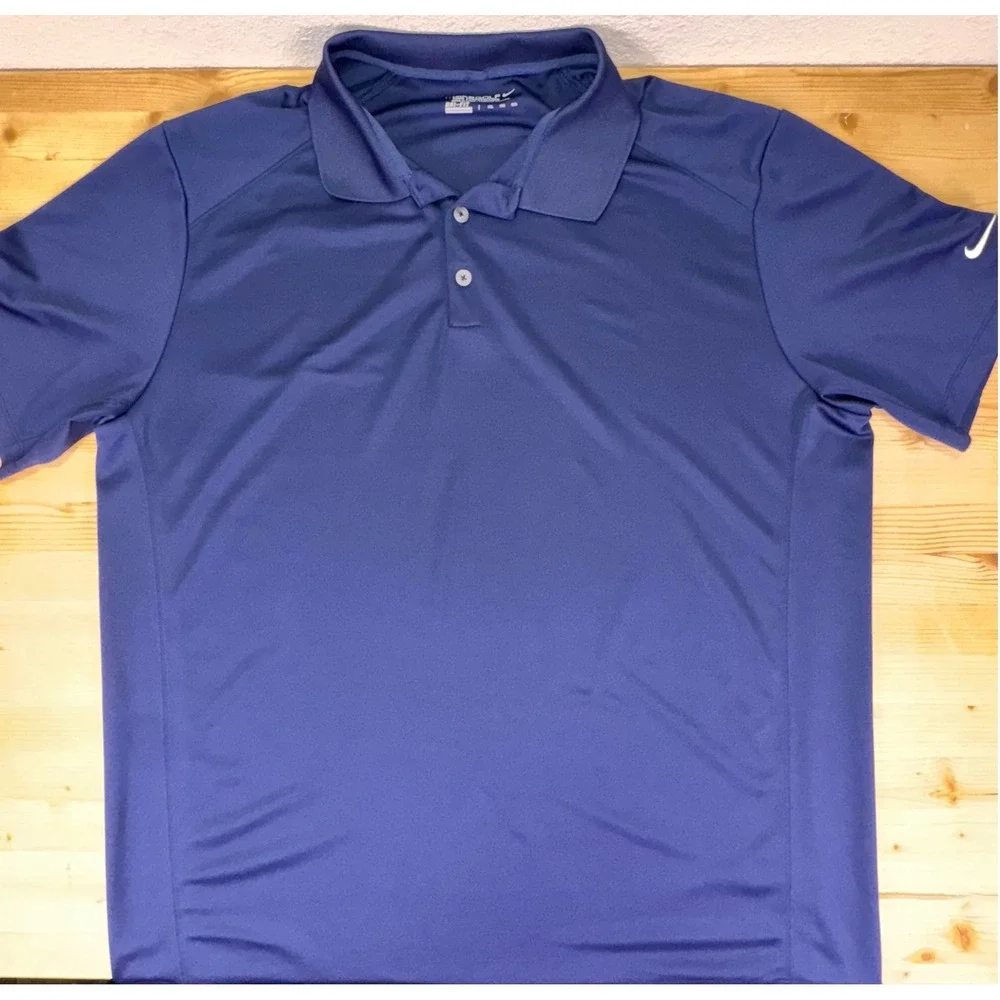 Nike Golf‎ Dri-Fit Tour Performance Polo Shirt Navy Blue XL Moisture Wicking